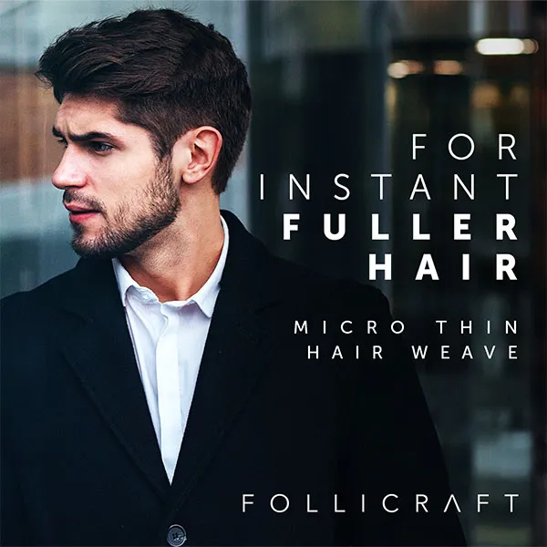 Micro-thin hair weave for instant fuller hair